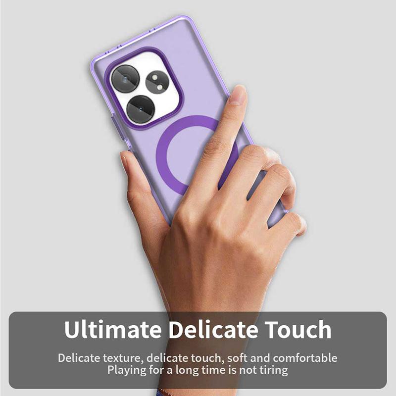 Shockproof Matte Translucent Phone Case For Realme GT6 GT 6T for Magsafe Wireless Charge Back Cover For Realme GT Neo 6 SE Cases
