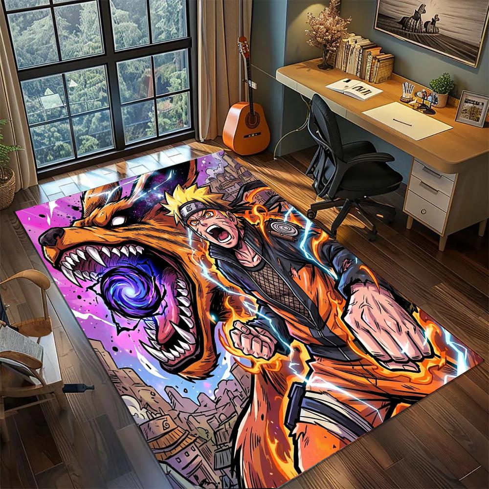 Naruto Rug Carpet Home Decor Large Area Non Slip Washable Floor Mat Gamer Bedroom Room.-TING