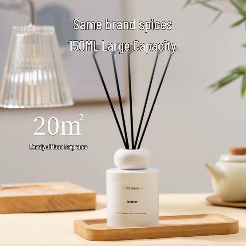 Flameless Aromatherapy Rattan Diffuser with Long-lasting Fragrance for Home and Bathroom.