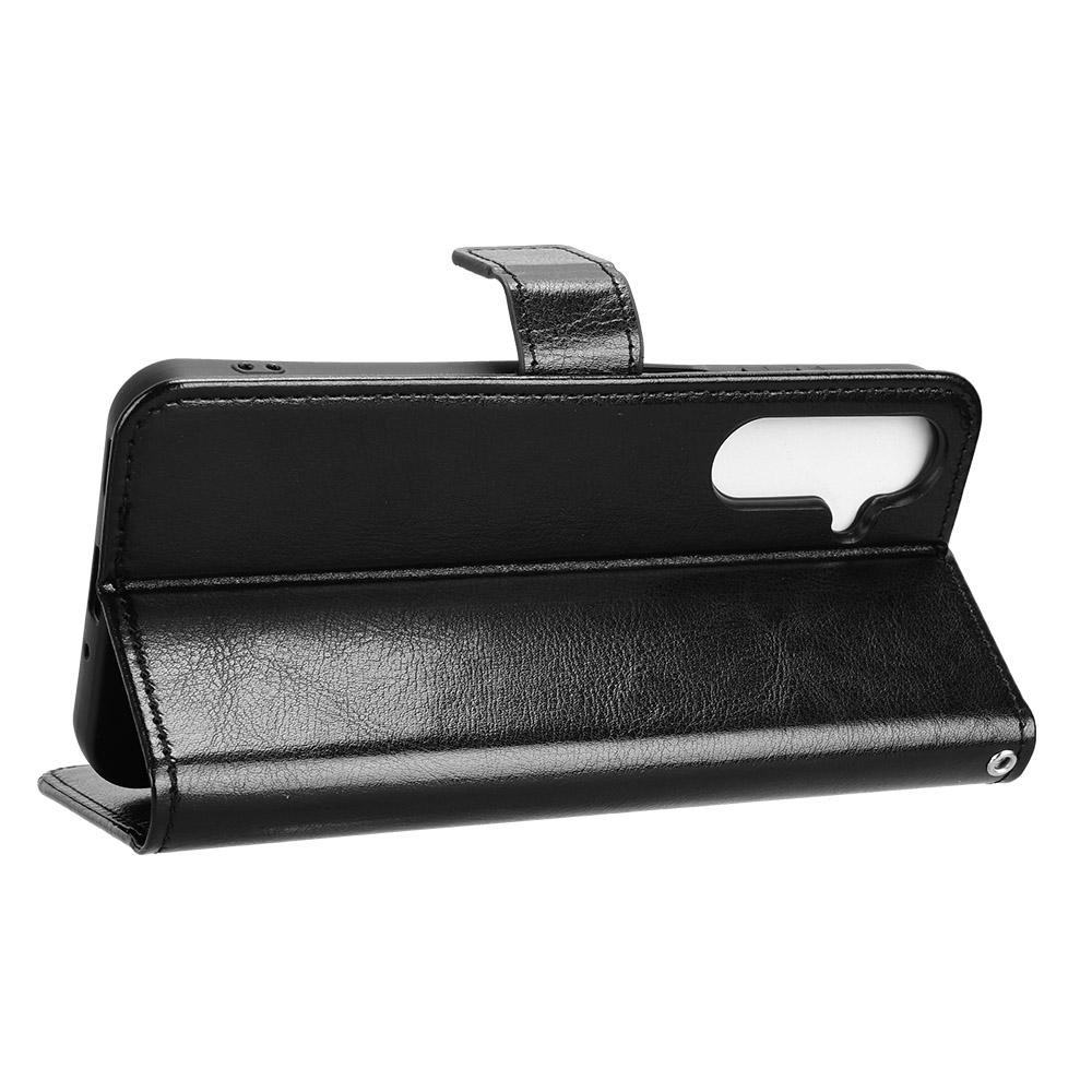 For Samsung Galaxy M16 5G/F16 5G Case Crazy Horse Texture PU Leather Phone Wallet Cover