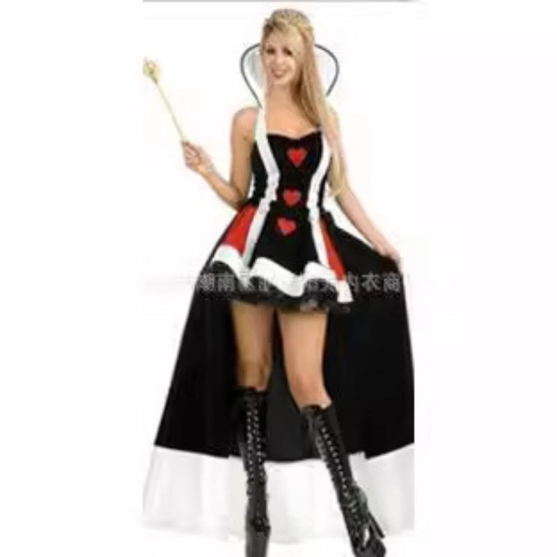 Rotes Herz Königin Kostüm Cosplay Für Frauen Verkleidung Halloween Kostüm Für Erwachsene Karneval Party Anzug