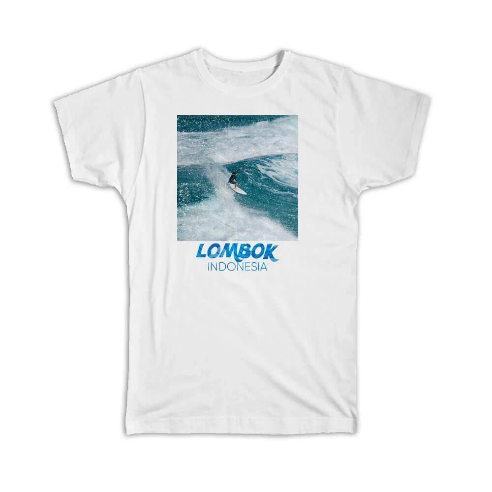 Gift T-Shirt : Surfer Lombok Indonesia Photo L