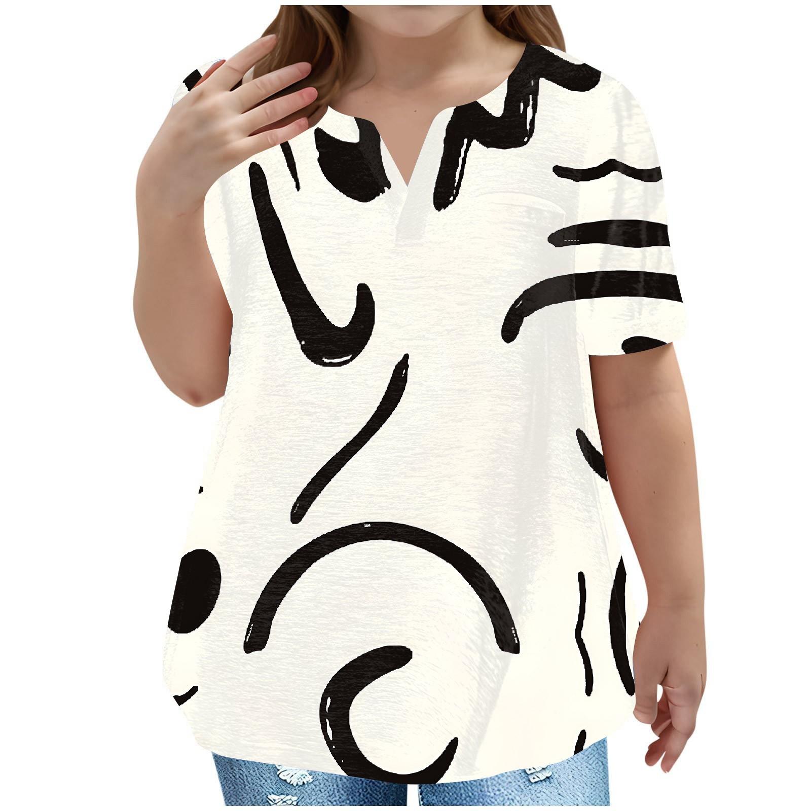 

Детская футболка больших размеров, повседневная, модная, с V-образным вырезом, короткими рукавами и карманом 160 белый