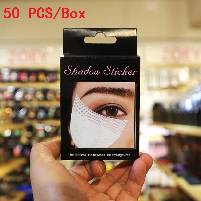 

50 Pcs/Box Eyeshadow Shields Stencil for Prevent Makeup Residue Lint Free Gel Pad for Eyeliner Eyelash Extensions & Lip Makeup