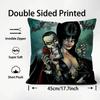 E-ElviraS Mistress of the Dark Cushion Cover Pattern Printed Pillowcase for Living Room Sofa Cushion Cover & Bedroom Decor