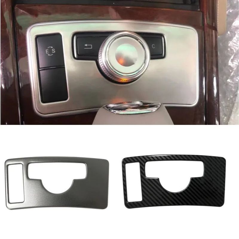 For Mercedes Benz E W212 E260L E300 Car Central Control Interior Trim Panel ES Switch Frame Decoration Stickers Car Accessories