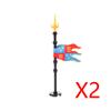 MOC Medieval Building Blocks Soldier Figures Weapons Accessories Armor Shield Flag Transport Ox Horse Mini Brick Toy Gift X010