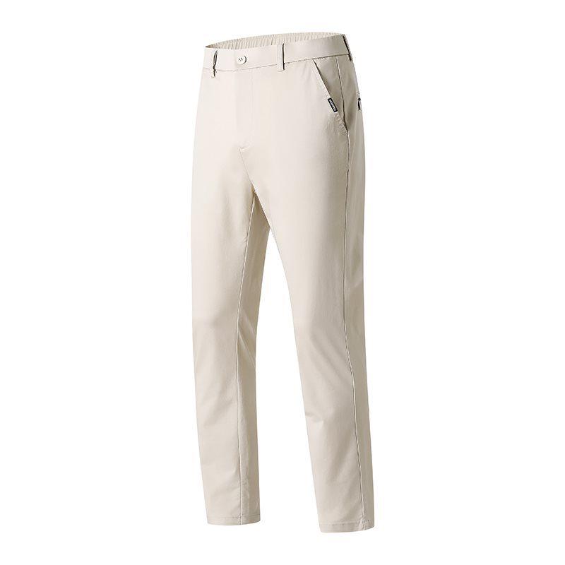2026 Spring/Summer Men's Korean Style Faux Cowhide Zipper Casual Pants - Loose, Comfortable, Versatile, Fashionable
