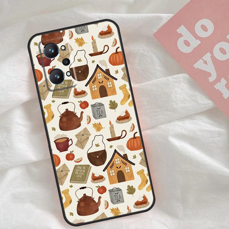 Cozy Autumn Cottage Case For Realme C51 C75 C63 C61 C55 C53 C35 C65 C67 C71 15 11 12 13 14 Pro Plus GT6 GT7 Pro