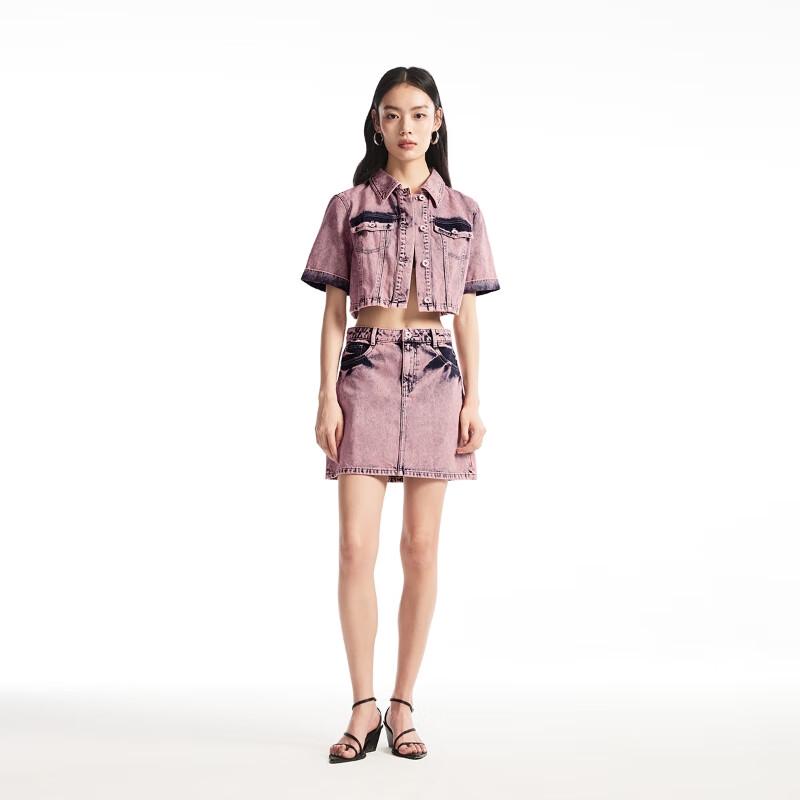 Veromoda Women's Washed Cotton Denim Jacket