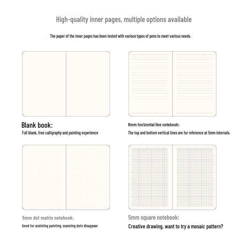 Inspiration Day & Night Starry Sky Planner: Retro Nude Binding Notebook with Lined, Blank, and Dot Grid Pages