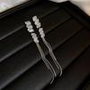 Wheat Ear Tassel Fashion Versatile Stud Earrings Women's Long Light Luxury Design Earline Personality High-end Temperament Ear Jewelry