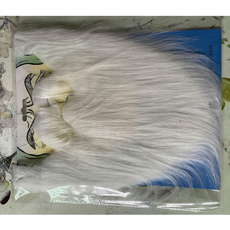 Weihnachtsmann Perücke und Bart Synthetisches Haar DIY Kostüm Falscher Bart Kurz Cosplay Perücken für Männer Weißes Haarteil Zubehör