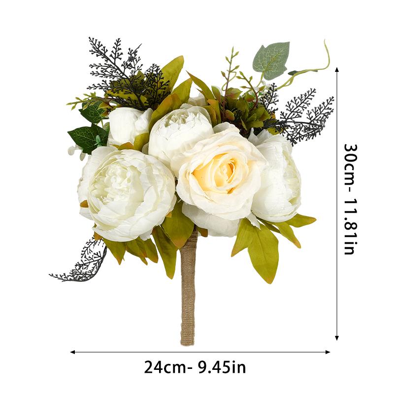 Foreign Trade Bride's Bouquet, Artificial Flowers, Roses, Home Decoration, Wedding, Birthday Party, Event Scene Layout