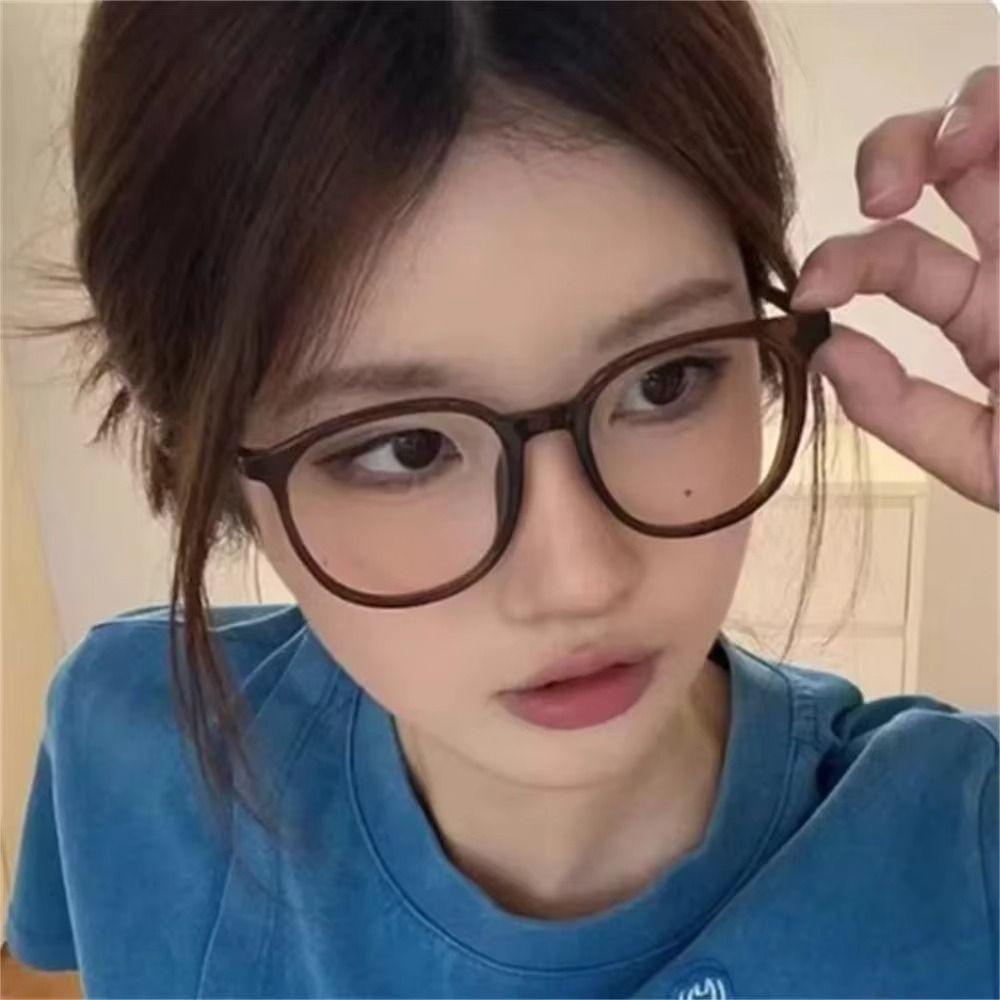

Retro Square Frame Myopia Glasses Lightweight Large Frame Eyewear Women/Men Style2
