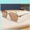 Square Metal Sunglasses With Pc Lenses For Fashion And Travel