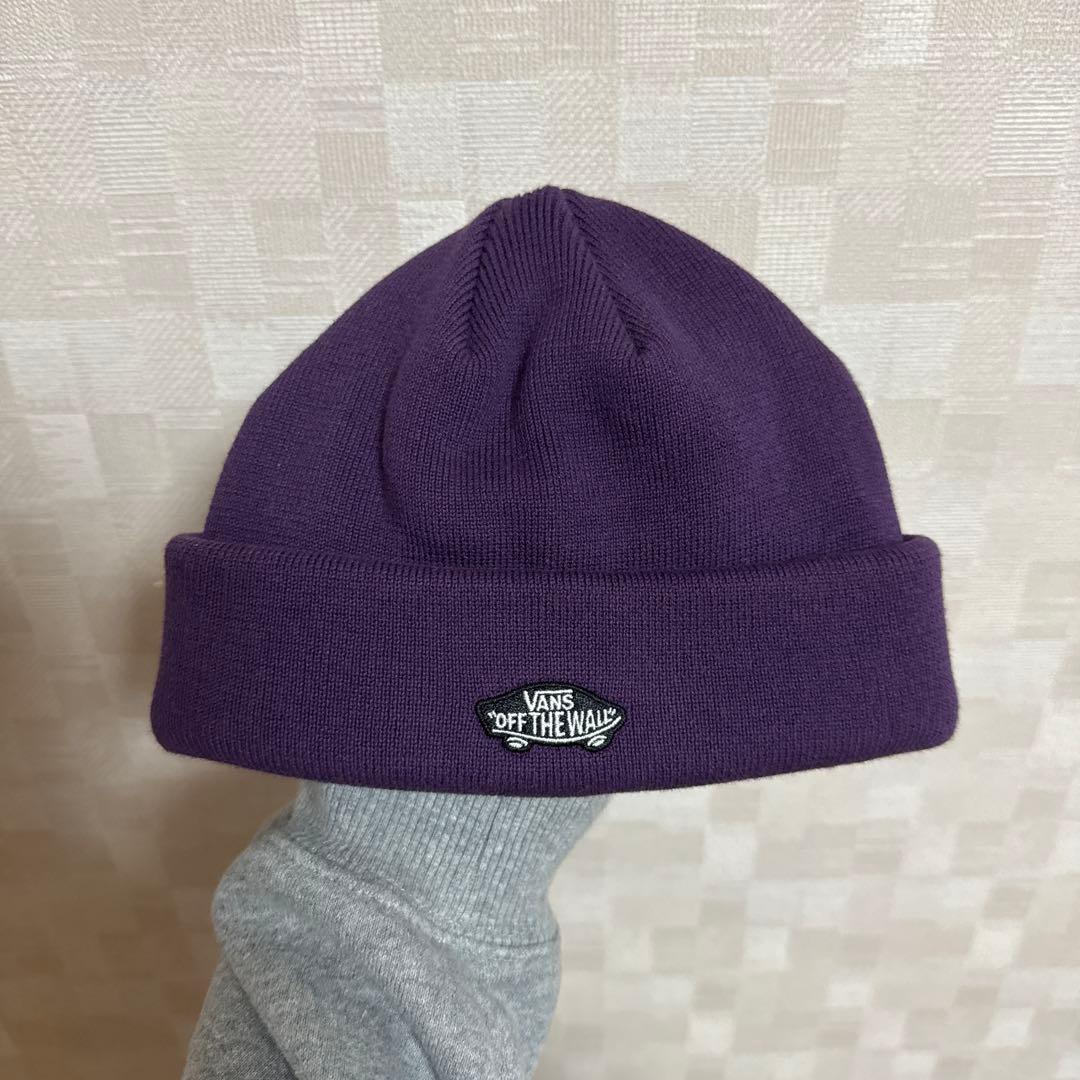 Used VANS Purple Knit Cap Beanie Good Condition