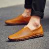 Sommer-Herren-Mokassins, Slipper, zum Fahren, leicht, Gommino, flach, zum Gehen, orthopädische, handgefertigte Schuhe für Herren