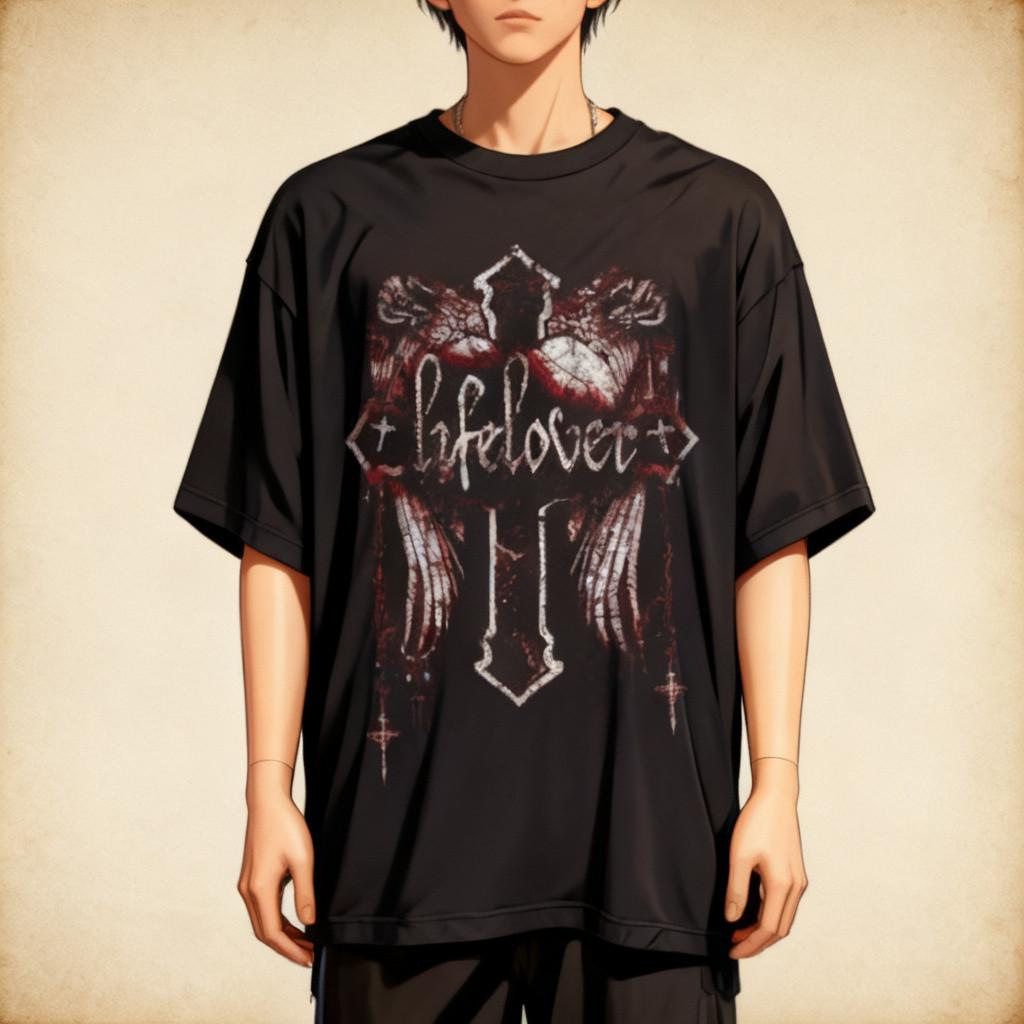 Lifelover Band Fiction Unisex Black T Shirt NWT XXXXL