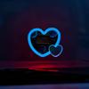 Car LED Lights Interior Solar Heart Shaped Decorative Window Lamp Neon Ambient Light For Triangle Window Decor Automotive