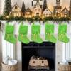 Holiday Sock Durablility Hanging For Candy Gifts Holder Festival Decoration Classical Christmas Letter Knitted Stocking