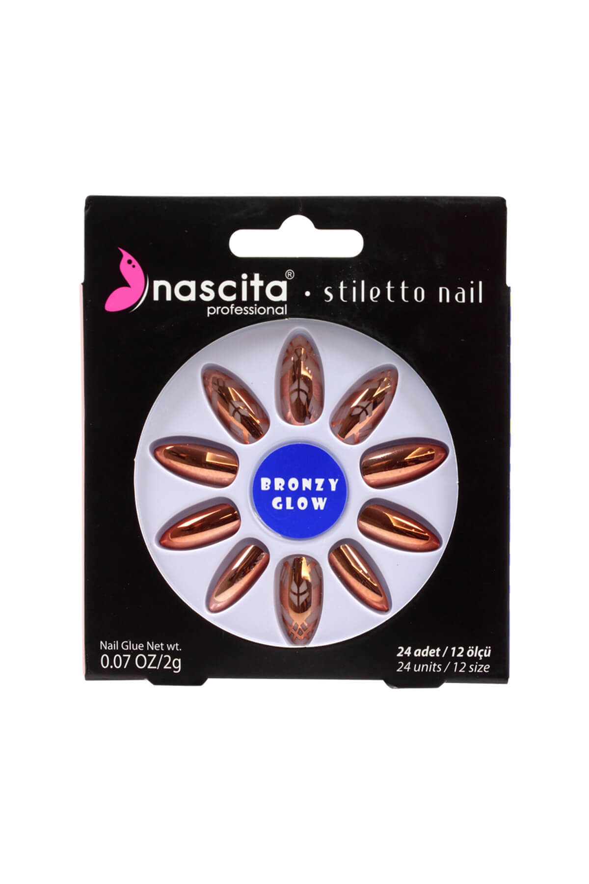

Nascita Stiletto False Nails Metallic