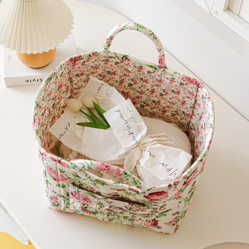 Korean-Style Country Home Fabric Storage Basket, Portable Underwear And Sundries Organizing Box, Storage Basket