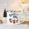 Tis The Season Enamel Mug Pumpkin Spice Fall Coffee Mug Cute Autumn Coffee Latte Cup Campers Gifts Ideas Cup Autumn Drinks