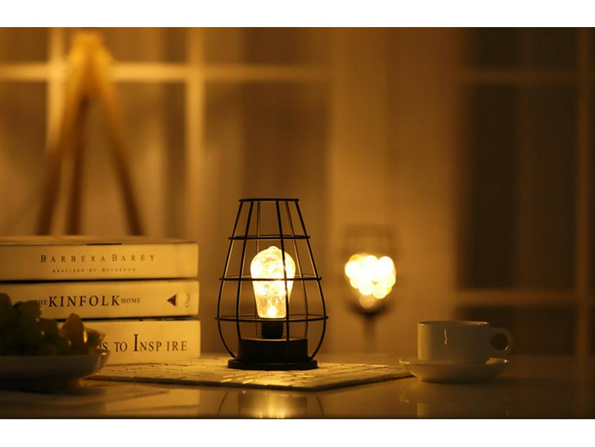 Nordic Wrought Iron Wine Glass Lamp - Indoor Decorative Copper Wire Christmas Light