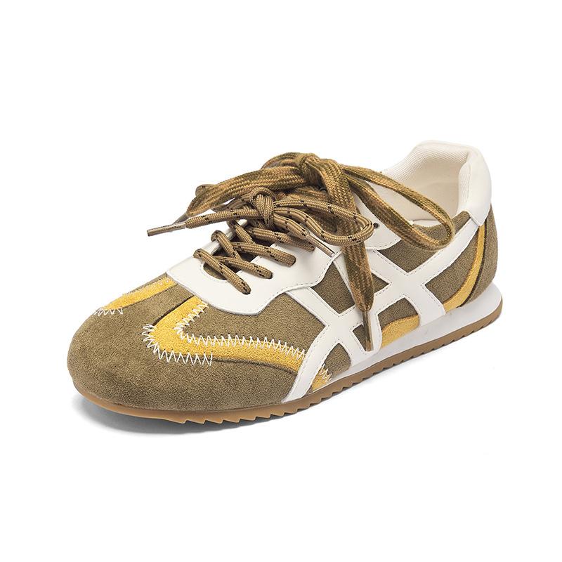 Augustine Yellow German Training Shoes Women's 2025 New Summer Casual Retro Ballet Thin-soled Forrest Gump Sports Shoes