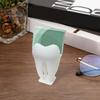 Kreativer Kartenhalter 3D-gedruckter Business-Halter, Zahnförmiger Mattweißer Organizer, Schreibtischzubehör im medizinischen Stil, Minimalistisches Ornament für Zahnärzte