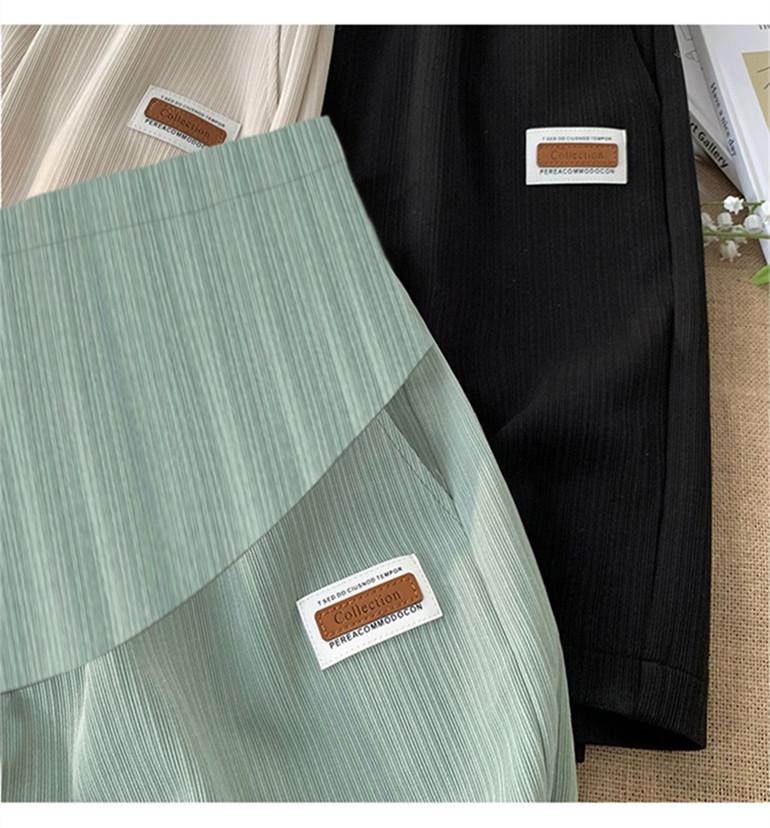 Women's Maternity Shorts: Summer Loose Casual Five-Point Pants with Tummy Support for Petite and Pregnant Women