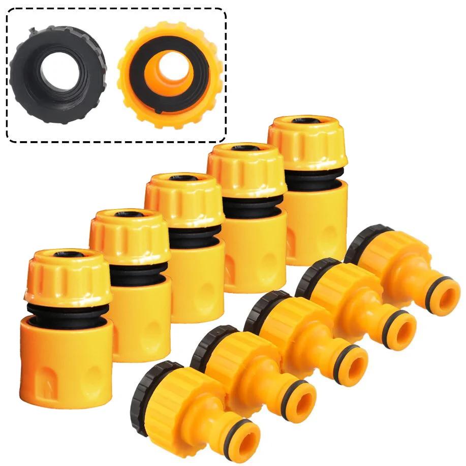 2025 Quick hose connector, 3/4 and 1/2 inch garden irrigation faucet adapter, threaded faucet connector.