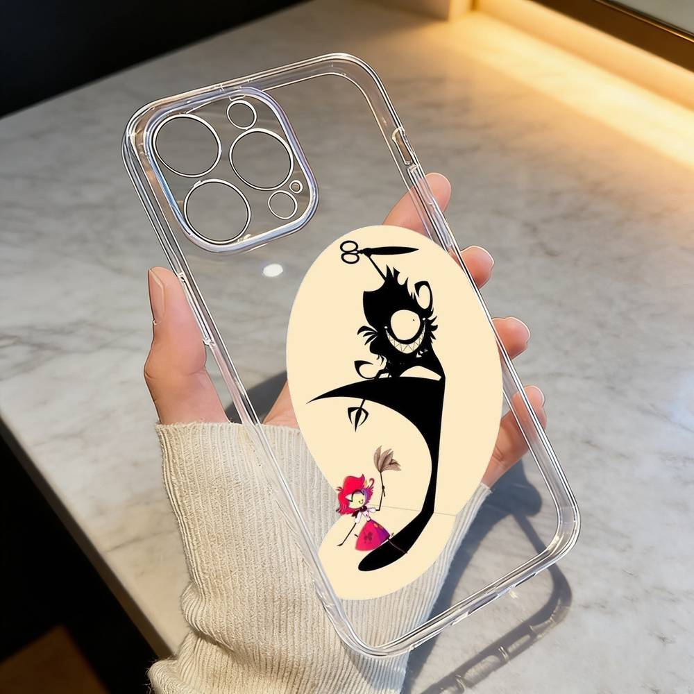 H-Hazbin Hotel N-Niffty  Phone Case For iPhone 17 16 15 14 13 12 11 Mini Pro Max Plus Transparent Cover iPhone15plus