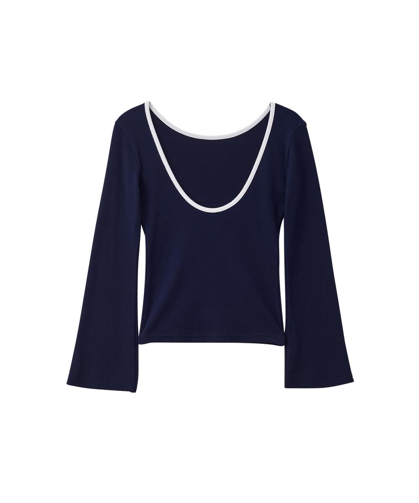 SALON DE YOHN Back Point T_ Navy
