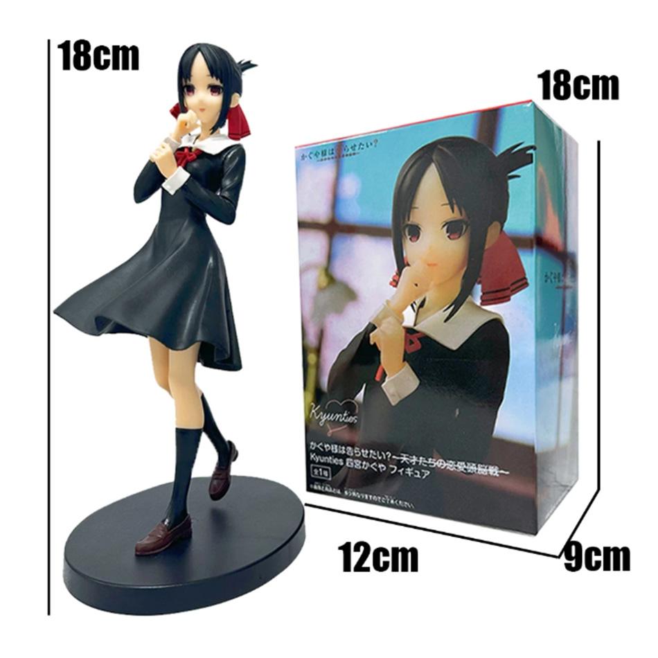 Love Is War 18cm Anime Figure Kawaii Girl Fujiwara Chika & Shinomiya Kaguya Action Collectible Model Doll Toy Gift