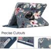 Coque de Protection - E.F.Connection - iPad 10,2" - Antichoc - Rotatif - Motif Fleur