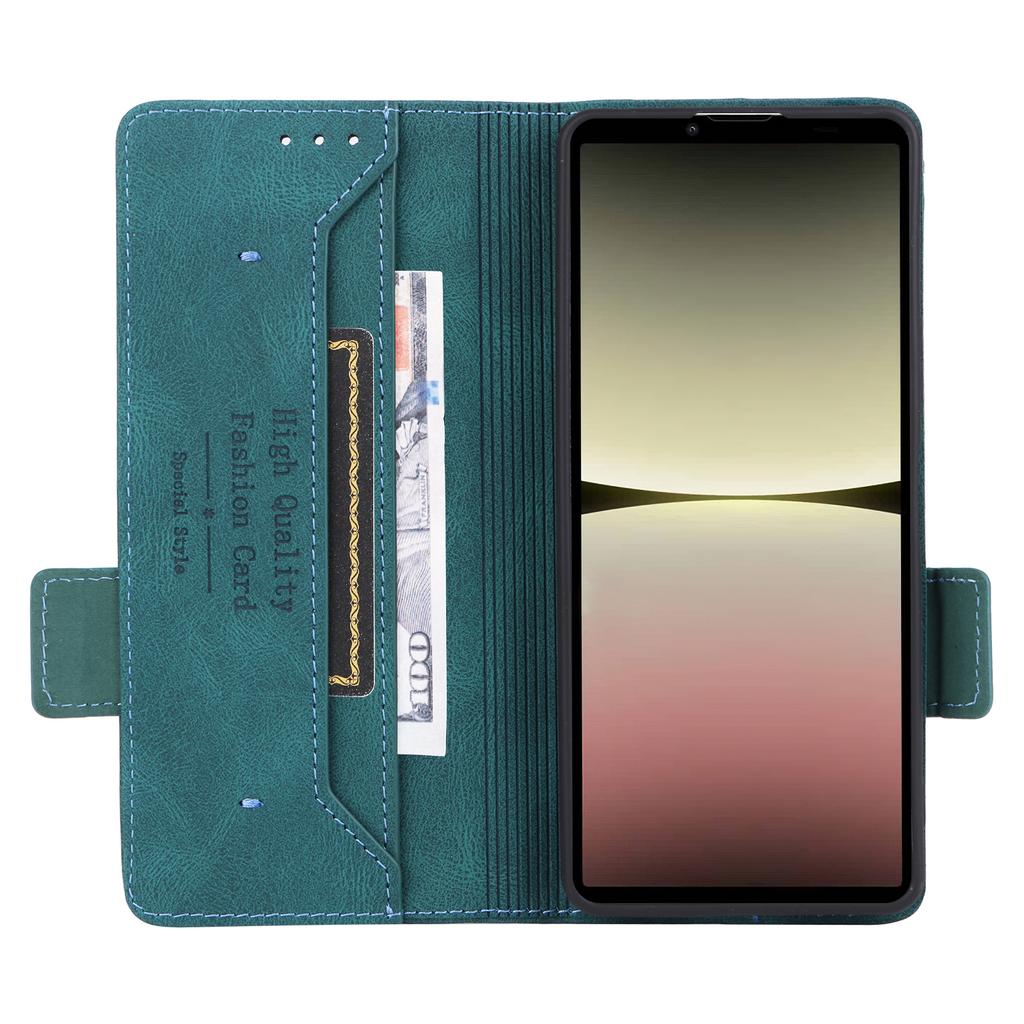 Para Sony Xperia 10 V Capa Carteira de Celular Couro PU Decoração de Ferragens Suporte Capa de Celular