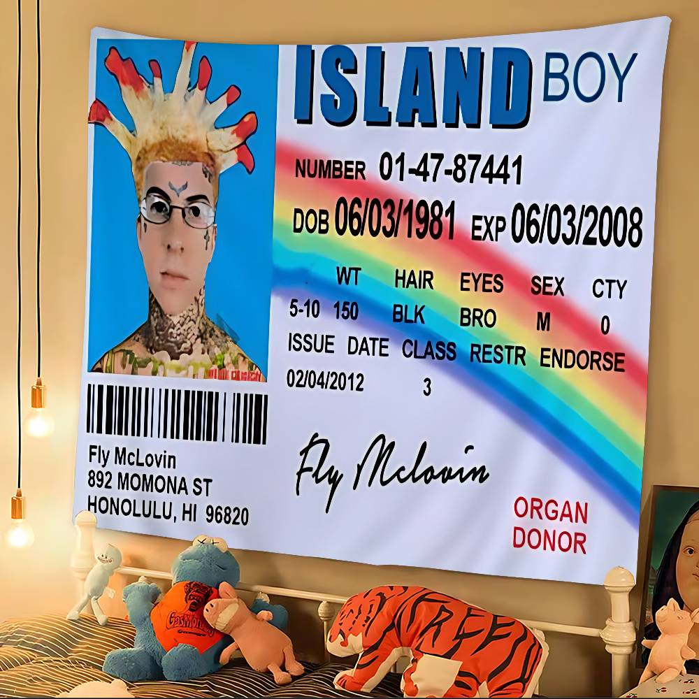 Mclovin Movie Superbad Printed Large Wall Tapestry Hanging Tarot Hippie Wall Rugs Dorm Cheap Hippie Wall Hanging