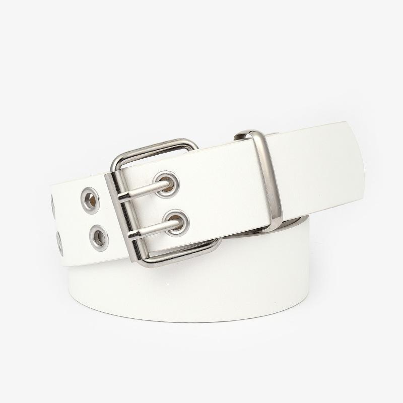 Punk Double Exhaust Eye Hollow Decorative Wide Belt Female