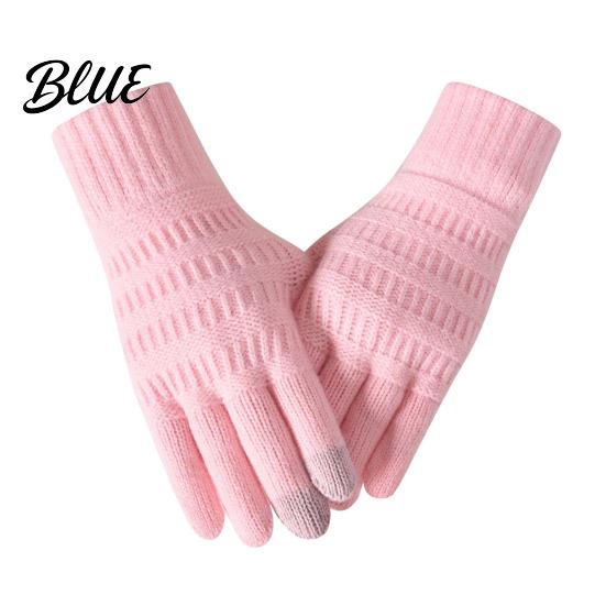 Touch Screen Knit Gloves for Cold Weather Knitted Touchscreen Men Women Winter Warm Thermal Gloves Thickened Soft Acrylic Cycling Plush Lining