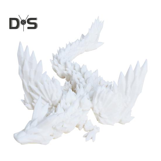 Figurita de Dragón Volador Impresa en 3D Articulaciones Móviles Figura de Dragón Colorida Modelo de Dragón Alado Articulado Juguete Fidget Adorno Decorativo de Escritorio