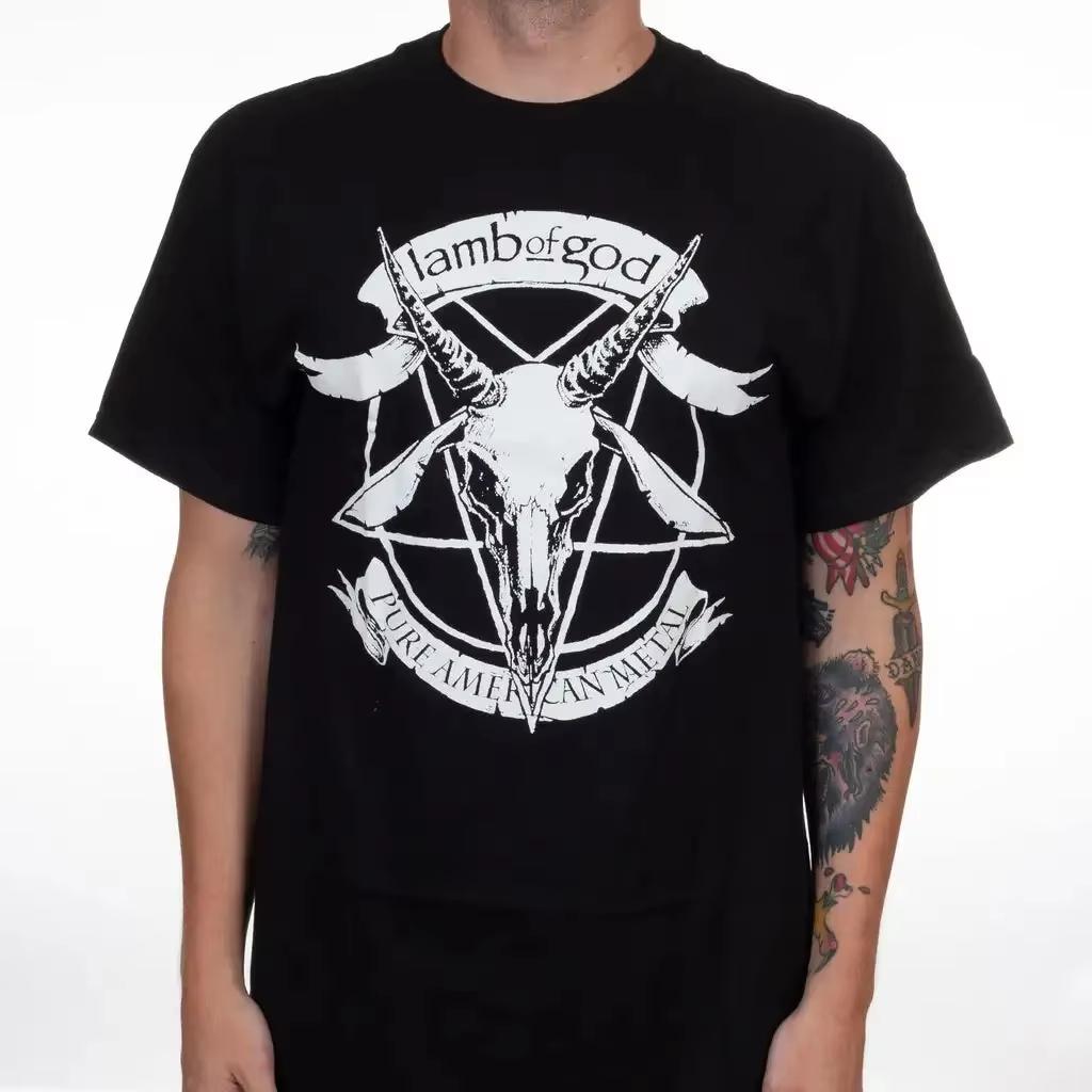 2026 T-shirt Grafica Classica Band Heavy Metal Lamb Of God Unisex Streetwear Moda Top Oversize Estate Nuova Maglietta
