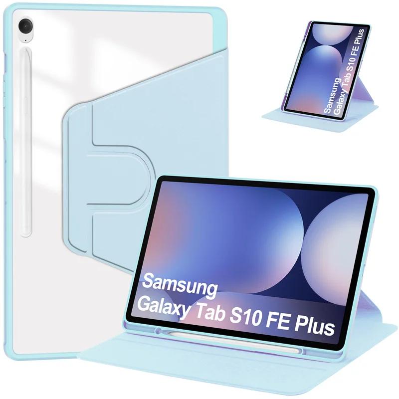 Voor Samsung Galaxy Tab S10 FE Plus 13.1 SM-X620 SM-X626 X626B 13.1  S10 FE+ Hoes met Penhouder 360 Draaibare Stand Cover S10FE Plus 13.1 inch