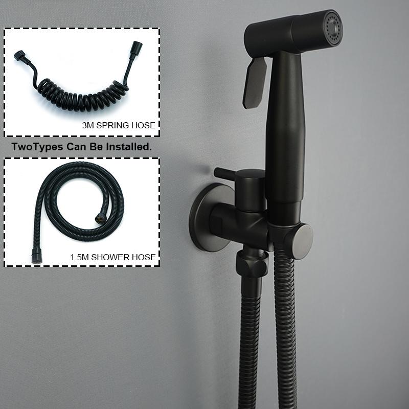 Accesorii pentru pulverizare bideu toaletă de mână din oțel inoxidabil robinet pentru bideu negru pulverizator pentru baie cap de duș cu autocurățare auriu