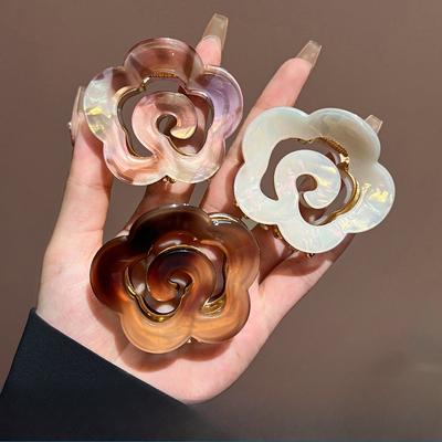 Acetat Blume Haarklammer Hai Haarklammer Hinterkopf Hochsteckfrisur Kopfschmuck