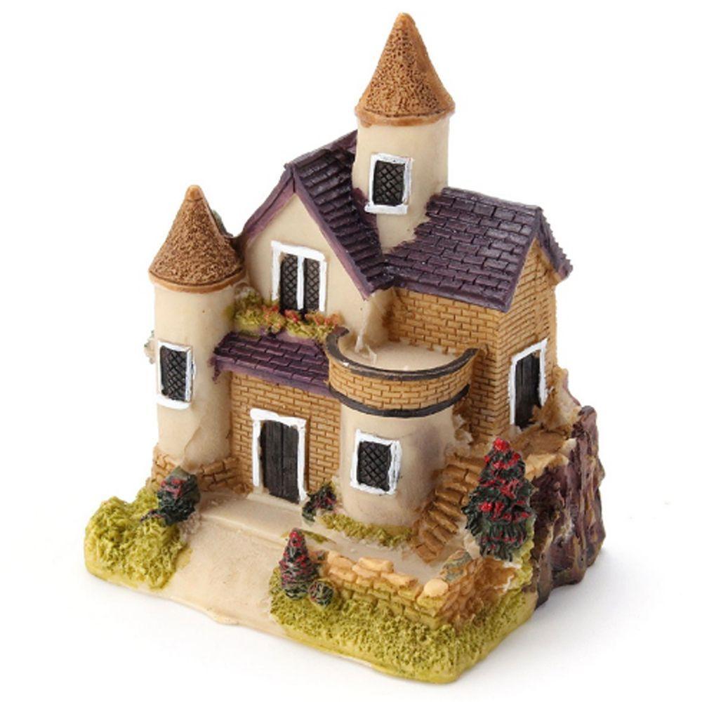 Villa Micro Landscape House Resin Miniatures Decoration Crafts Figurines Home Decor