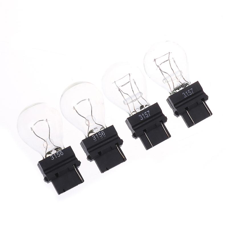 2Pcs 3156/3157 12V 21/5W Led Bulbs Clear Shell Tail Signal Light Bulbs Replacement Car Tail Brake Light Backup Reverse Lamp