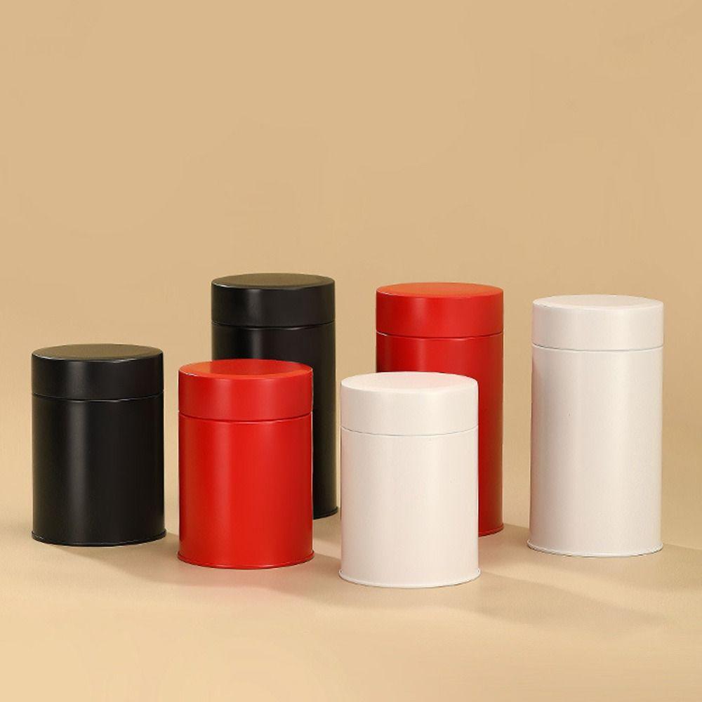 Hiqh Quality Tinplate Tea Tin Large Capacity Round Sealed Tea Can Moisture-proof Tea Jar for Home&Travel