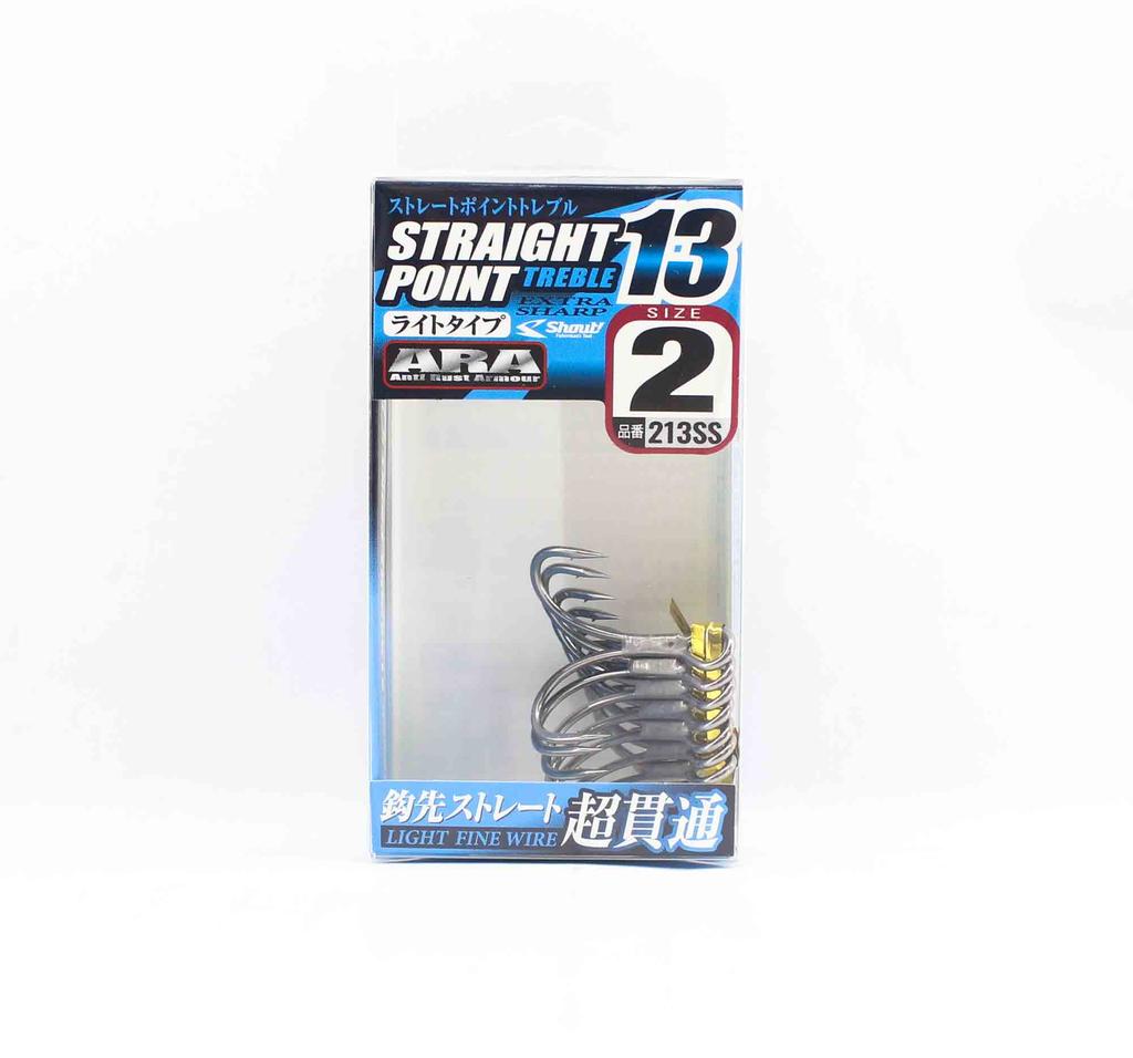 Shout 213-SS Straight Point Treble Hook Size 2 (2836)